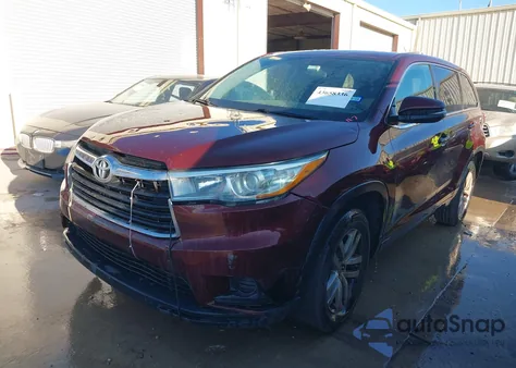 2015 Toyota Highlander Le V6 из США, поврежденный, VIN 5TDZKRFH8FS090314